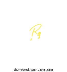Ra initiale Handschrift Logo für Identität