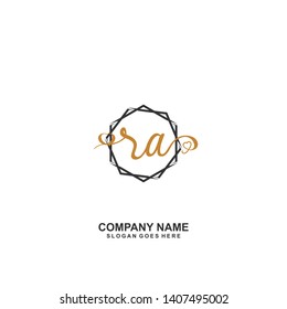 RA Initial handwriting logo vector