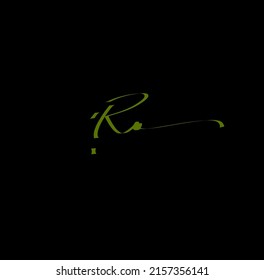 Ra initial handwriting logo vector
