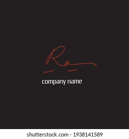 ra initial isolated black graphic creative branding draw art element for identity