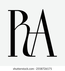 Ra initial letter logo design symbol