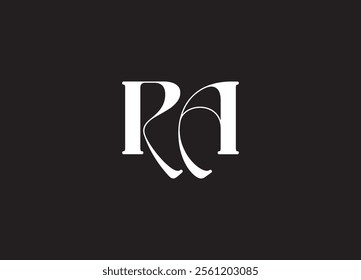 RA initial letter logo design and minimalist logo
