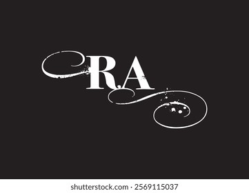 RA  initial letter logo design and minimalist logo
