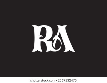  RA initial letter logo design and minimalist logo
