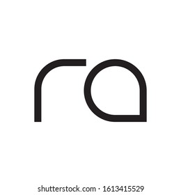 RA initial letter logo template vector icon design