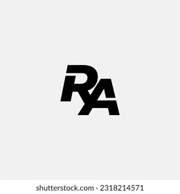 RA initial letter monogram logo
