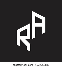 RA Initial Letters logo monogram with up to down style