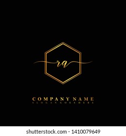 RA Initial luxury handwriting logo vector