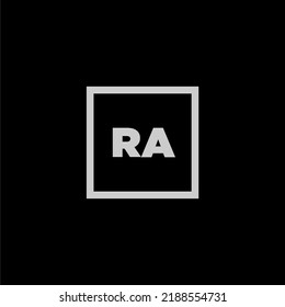 RA erstes Monogramm-Logo mit kreativem quadratischem Design