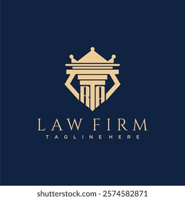 RA initial monogram logo for lawfirm vector design