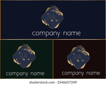 RA Initial Signature Logo Design Template eps Datei 10.