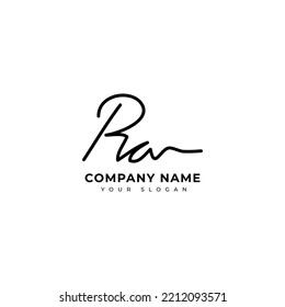 Ra Initial signature logo vector design