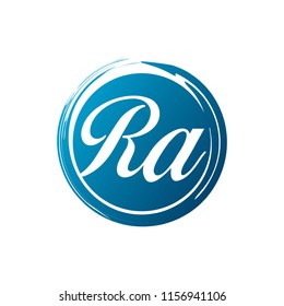 RA initial splash logo template vector