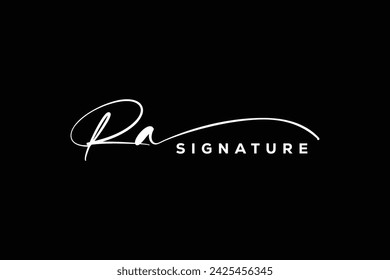 RA initials Handwriting signature logo. RA Hand drawn Calligraphy lettering Vector. RA letter real estate, beauty, photography letter logo design.