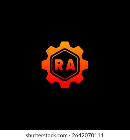 RA Initials Tech Logo Vector Art Icons and Graphics