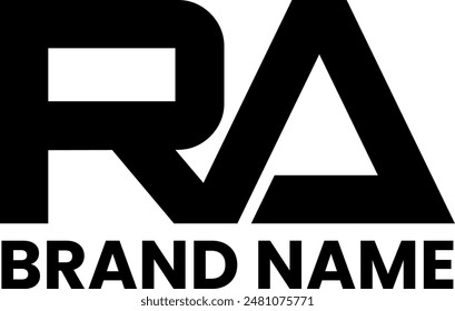 RA Buchstabe Alphabet Logo Design 