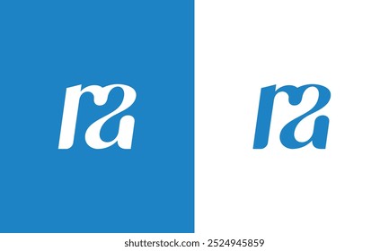 RA letter alphabet logo, minimalist design, elegant logo.