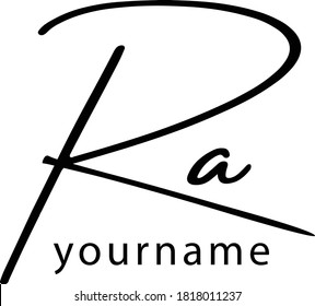RA  Letter Initial Logo Design, Vector Template