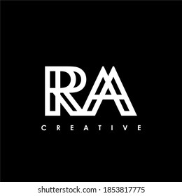 RA Letter Initial Logo Design Template Vector Illustration