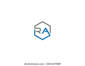 ra letter Logo Design with Creative Modern vector icon template