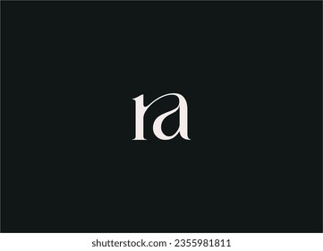Ra Letter logo design and minimalist logo