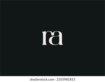Ra Letter logo design and minimalist logo