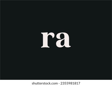 Ra Letter logo design and minimalist logo