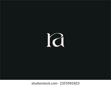 Logo-Design von Ra Letter und minimalistisches Logo