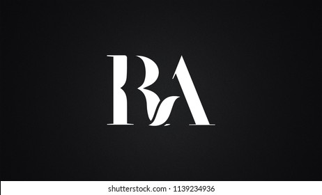 RA Letter Logo Design Template Vector