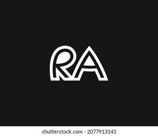 RA Letter Logo Design Template Vector