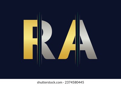 RA Letter logo design vector template.