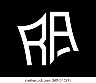 RA letter logo design vector art.