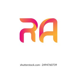 ra letter logo. ra logo design vector illustration