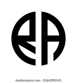 RA letter logo in monogram style. Can be used as a business and company symbol