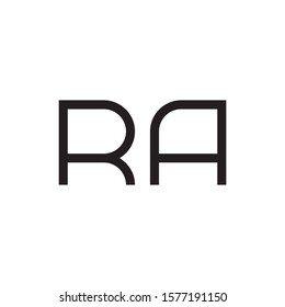 RA letter logo template vector icon design