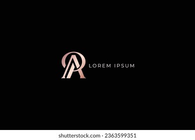 ra letter modern style company brand abstract style design creative golden wordmark design typography , ra lettermark, ar logo