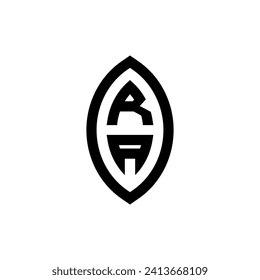 RA line geometric monogram with high quality professional design that will print well