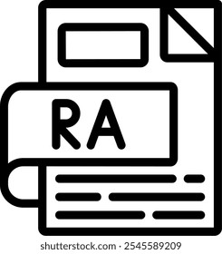 RA Line Icon Vector Design