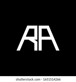 RA logo abstract monogram isolated on black background