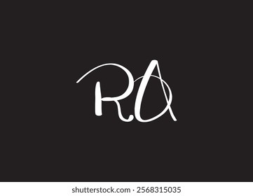 RA Logo Design Template Vector Graphic Branding Element.
