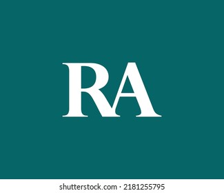 RA logo design vector template