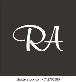 RA logo initial letter design template vector