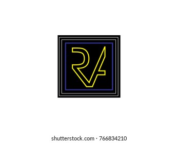 RA Logo letter design vector with box