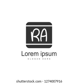 RA Logo template design. Initial letter logo template design