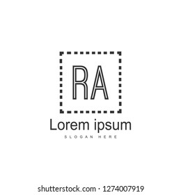 RA Logo template design. Initial letter logo template design