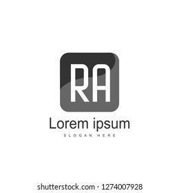 RA Logo template design. Initial letter logo template design