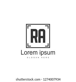 RA Logo template design. Initial letter logo template design