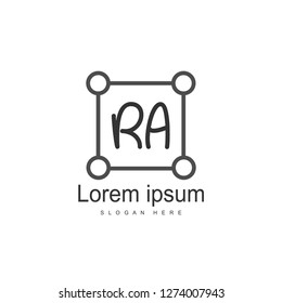 RA Logo template design. Initial letter logo template design
