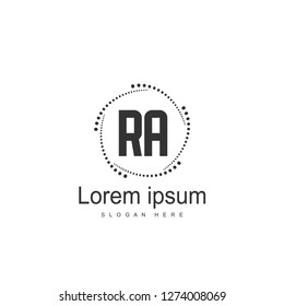 RA Logo template design. Initial letter logo template design