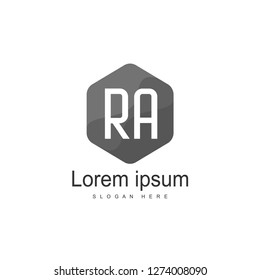 RA Logo template design. Initial letter logo template design